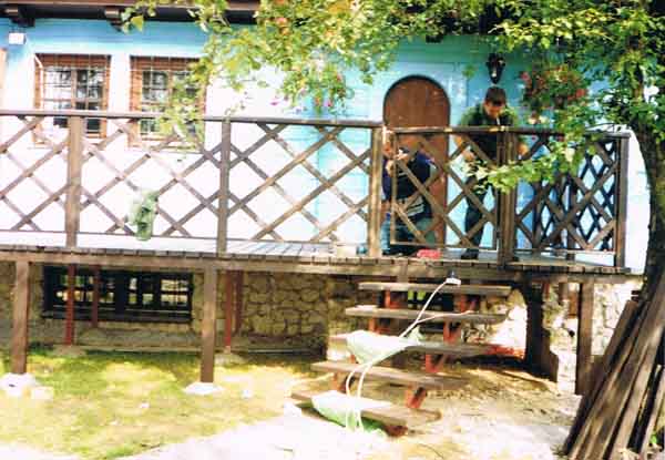 Balustrada na tarasie, pergola